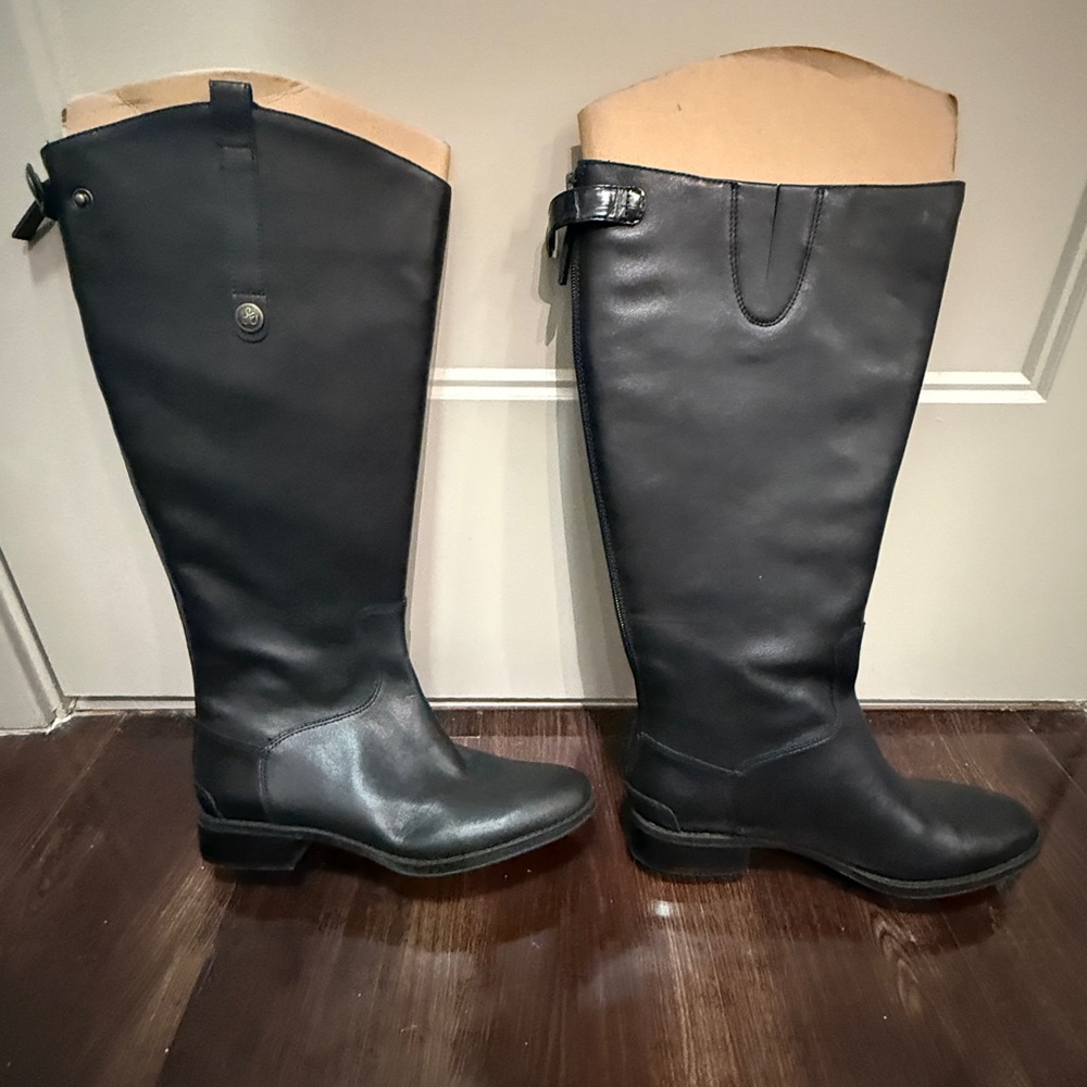 Sam Edelman - Size 8 Wide Calf Black Knee-High Riding Boots